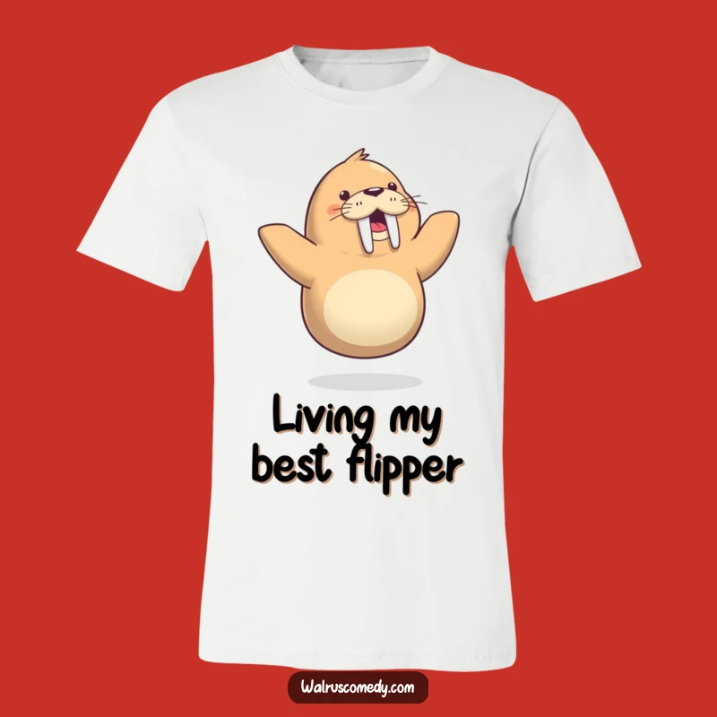 Funny Walrus Dance T-Shirt: Joyful Flipper Moves, Great Gift!