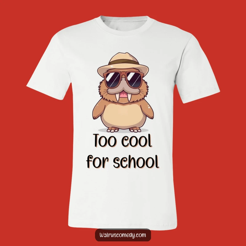 Funny Walrus Sunglasses Hat T-Shirt: Hilarious Fashion Statement Tee