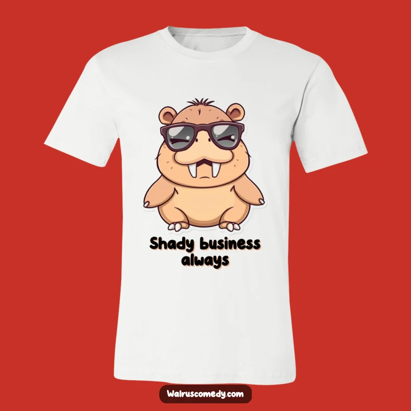 Funny Winking Walrus Sunglasses T-Shirt, Cool Humorous Gift for Trendsetters