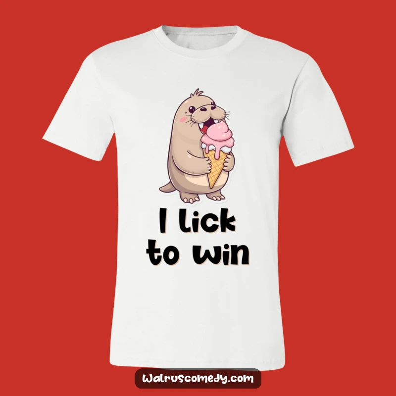 Funny Walrus Ice Cream T-Shirt: Cheerful Cone Tee for Sweet Fun