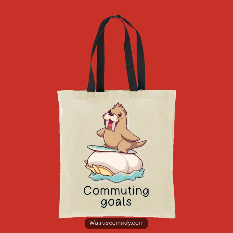 Funny Walrus Surf Tote Bag - Carry Your Ocean Vibes